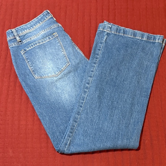 Luvamia Denim - Luvamia Classic Wide Leg Blue Denim Women’s Jeans Size 12